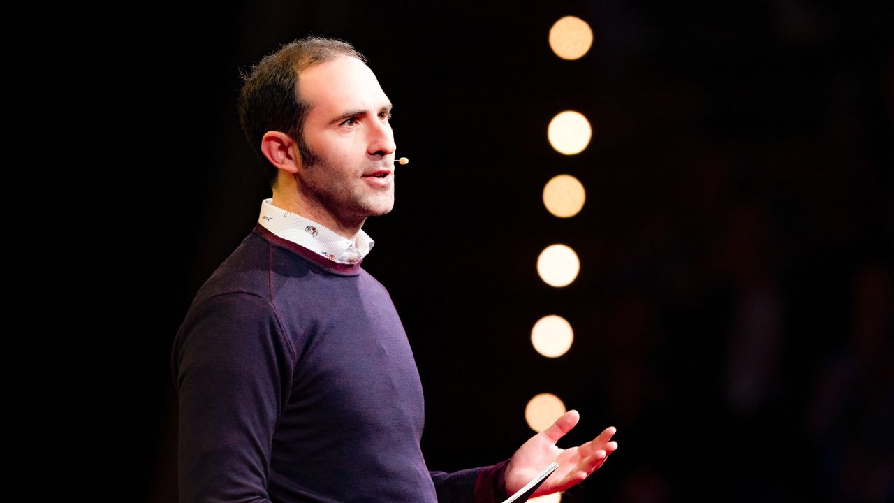 Cofounder of Twitch Emmett Shear speaks in the David Rockwell designed TED Theater at TED2019 - Bigger Than Us on April 18, 2019 in Vancouver, Canada.