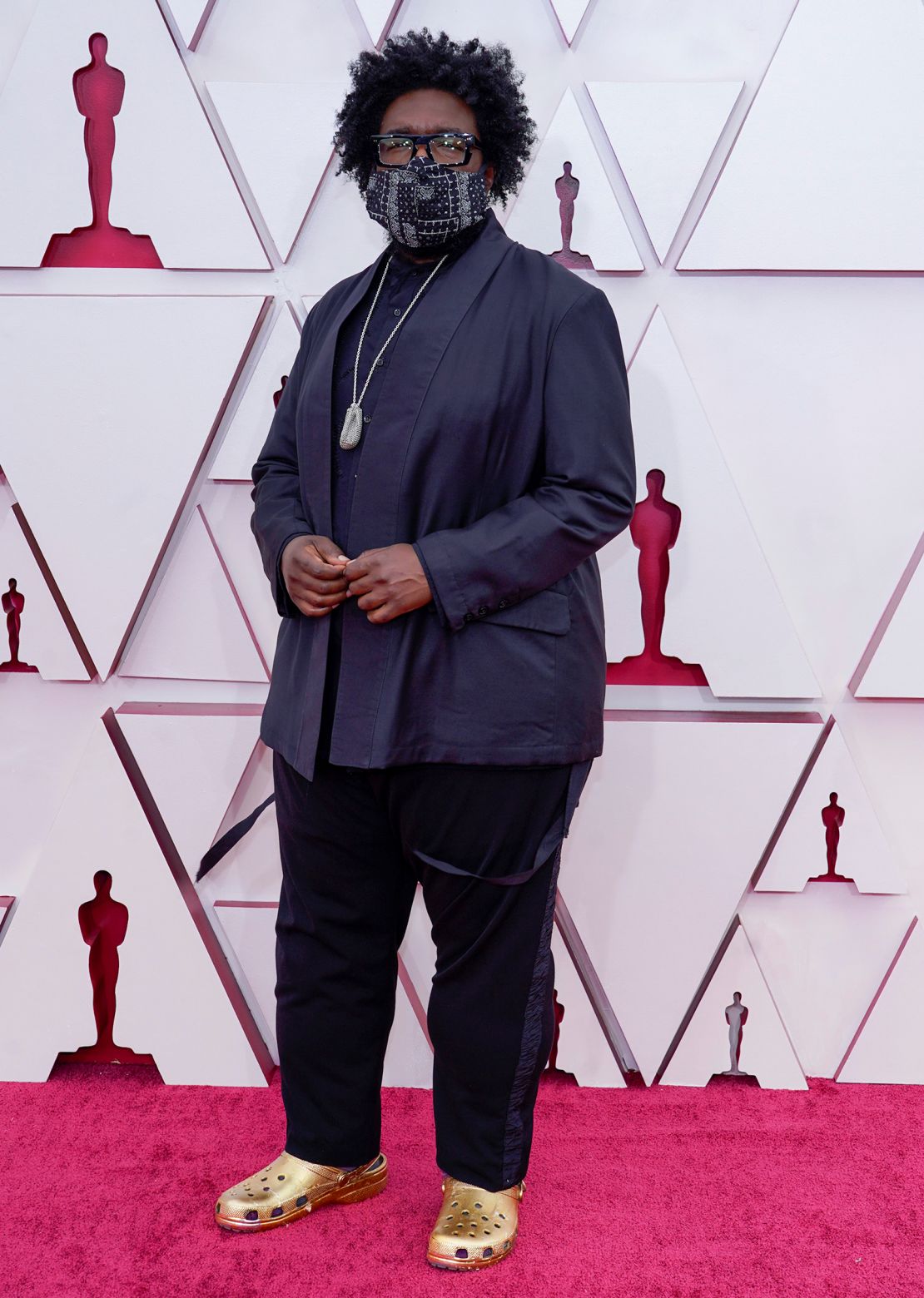 Questlove wore Crocs to the 2021 Oscars.
