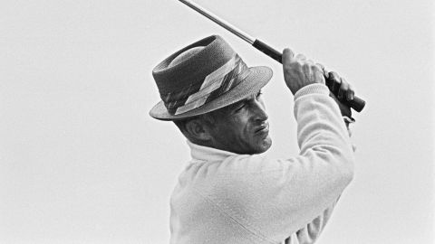 Juan "Chi-Chi" Rodriguez during the 1973 Open Championship at Troon in Scotland, UK, in July 1973.