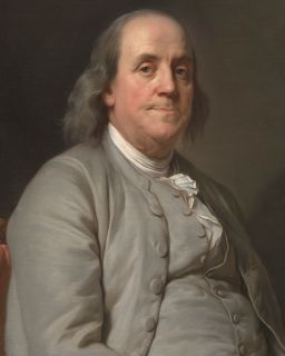 A circa-1785 portrait of Benjamin Franklin, by Joseph Siffred Duplessis.