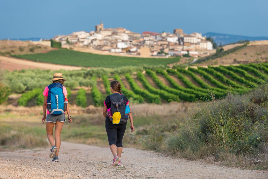 The Camino de Santiago is a pilgrimage which can be walked by connecting various different trails and routes through Europe ending at the tomb of St. James in northwest Spain.