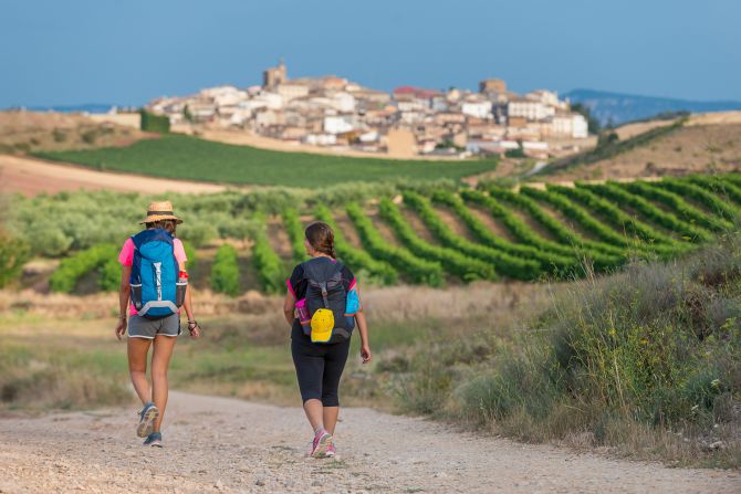 The Camino de Santiago is a pilgrimage which can be walked by connecting various different trails and routes through Europe ending at the tomb of St. James in north west Spain.