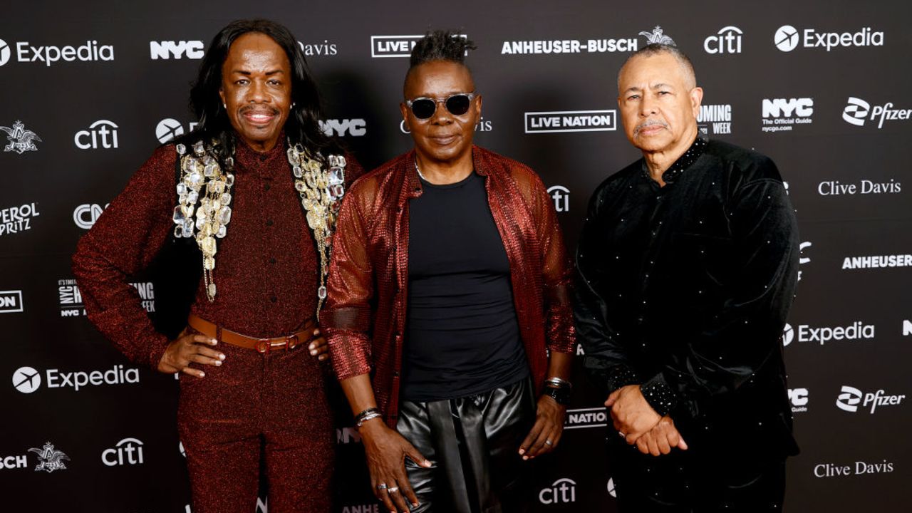 NEW YORK, NEW YORK - AUGUST 21: Verdine White, Philip Bailey and Ralph Johnson of Earth, Wind & Fire attend We Love NYC: The Homecoming Concert Produced by NYC, Clive Davis, and Live Nation on August 21, 2021 in New York City. (Photo by Jamie McCarthy/Getty Images for Live Nation)