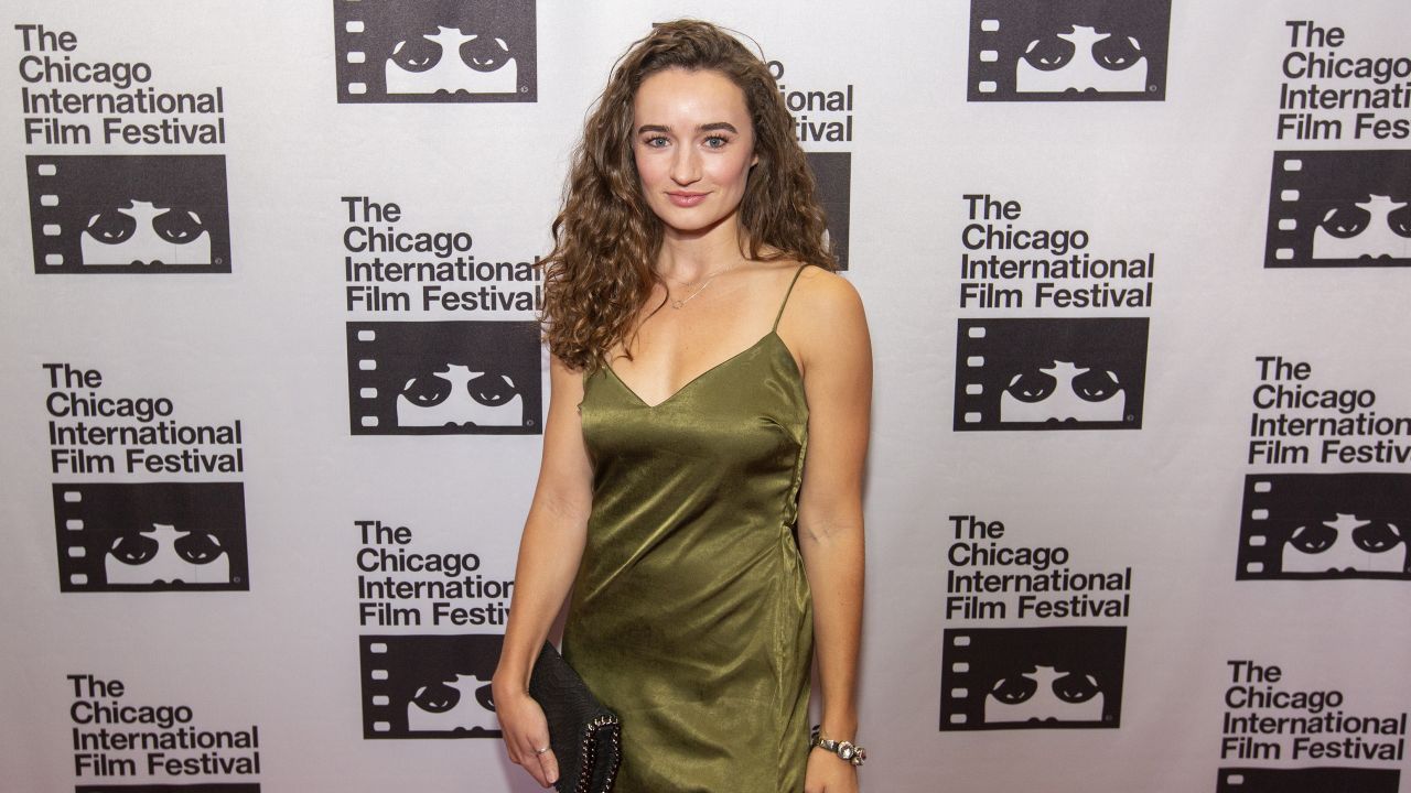 Actress Kelley Mack on the red carper for "Broadcast Signal Intrusion" during the 57th Chicago International Film Festival at the AMC River East Theater on October 14, 2021 in Chicago, Illinois.