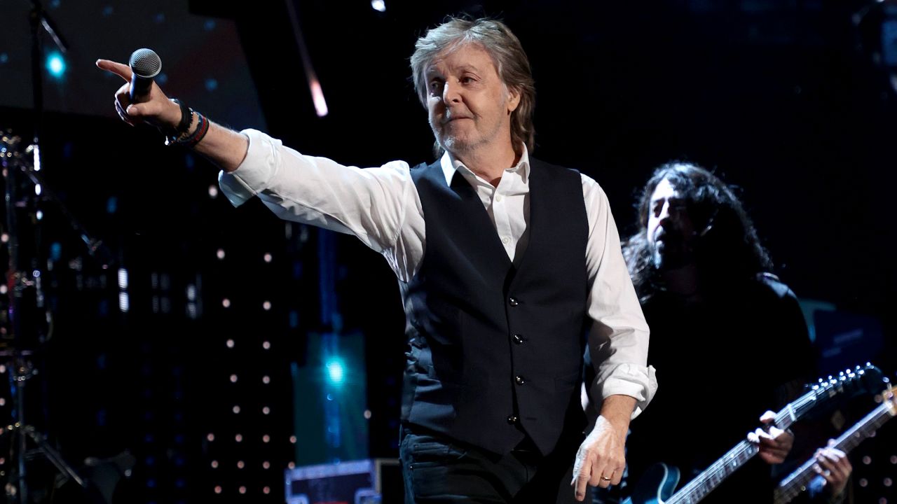 CLEVELAND, OHIO - OCTOBER 30: Paul McCartney performs onstage during the 36th Annual Rock & Roll Hall Of Fame Induction Ceremony at Rocket Mortgage Fieldhouse on October 30, 2021 in Cleveland, Ohio. (Photo by Dimitrios Kambouris/Getty Images for The Rock and Roll Hall of Fame )