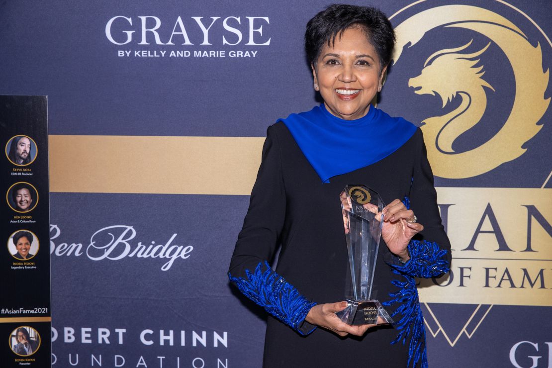 In 2021, Nooyi was inducted into the Asian Hall of Fame at Ben Bridge Jeweler in Seattle, Washington.