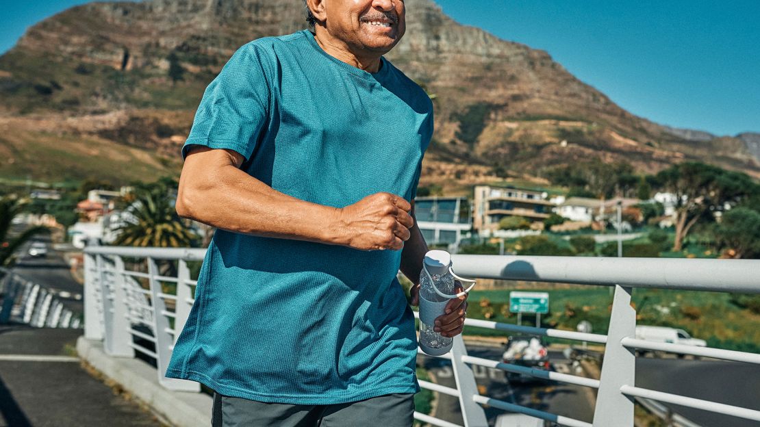 Maintaining a healthy lifestyle that reduces vascular risk factors throughout middle age is important such as staying physically active. Charday Penn/E+/Getty Images