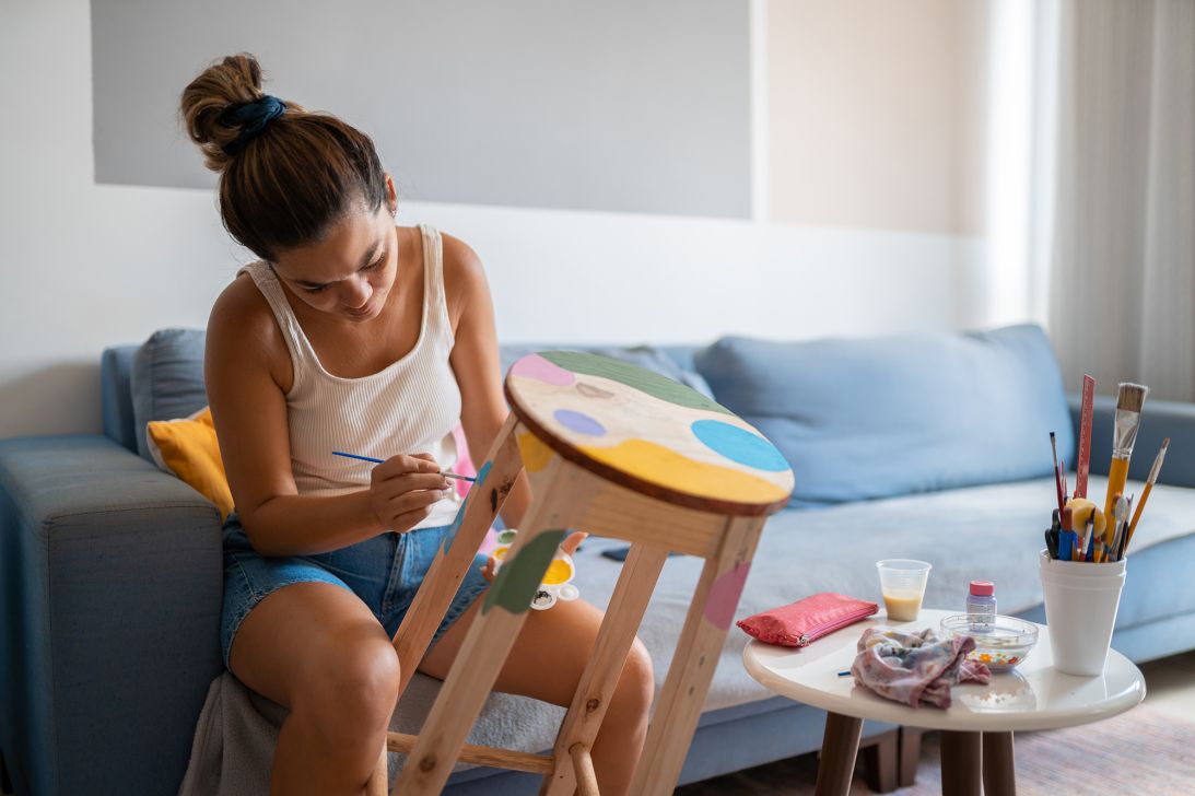 Revamping old furniture isn't just eco-friendly — it also gives your space personality.