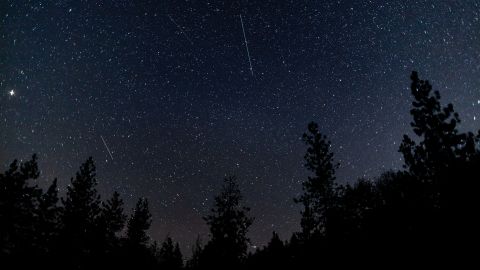 Northern Taurids Meteor Shower Landscape. Oregon, Ashland, Fall