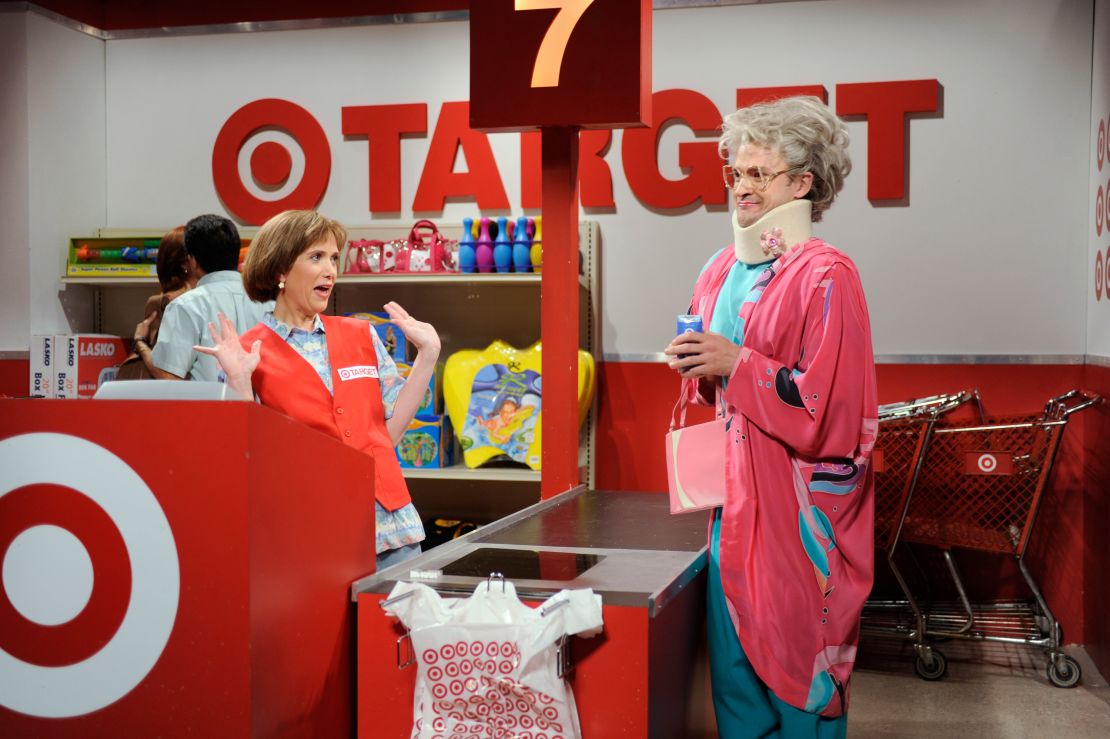 Kristen Wiig plays a Target cashier alongside Justin Timberlake in a sketch that aired on the May 9, 2009 episode of "Saturday Night Live."