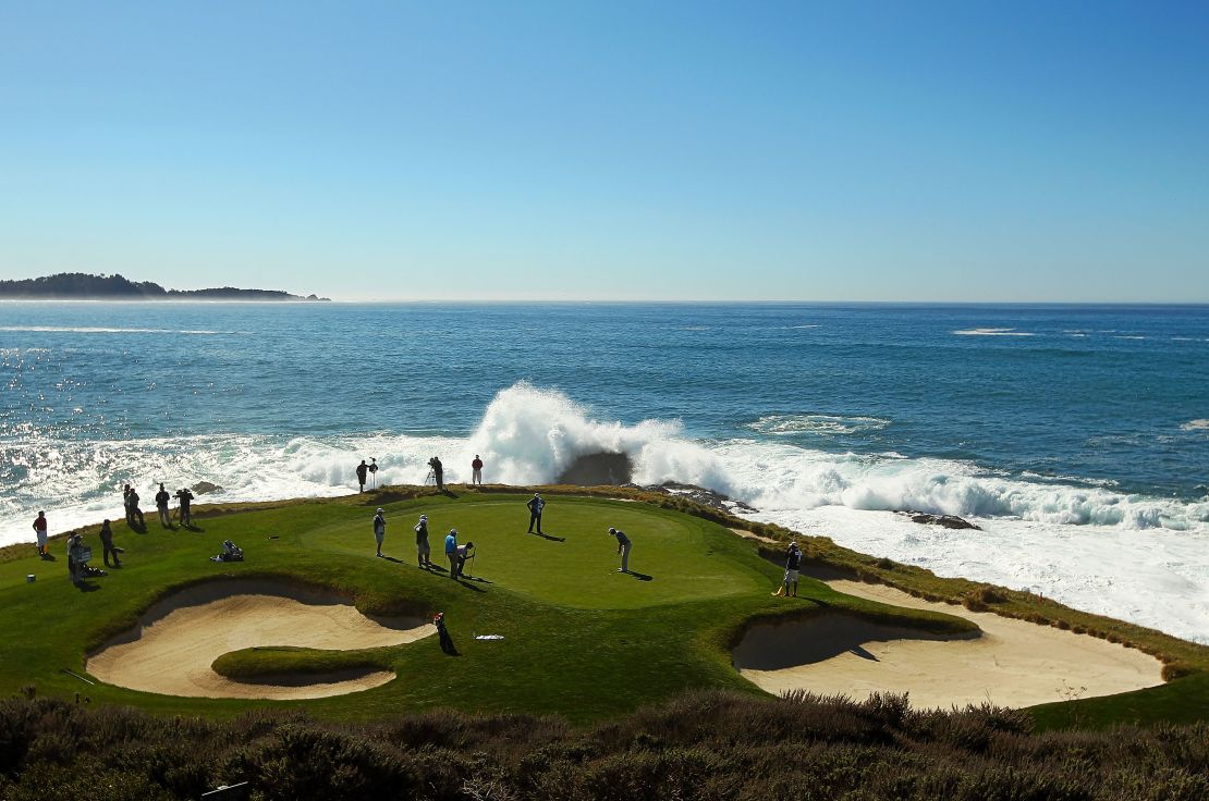 Several of Pebble Beach's holes, including the seventh (pictured in 2012), run along the ocean's edge.