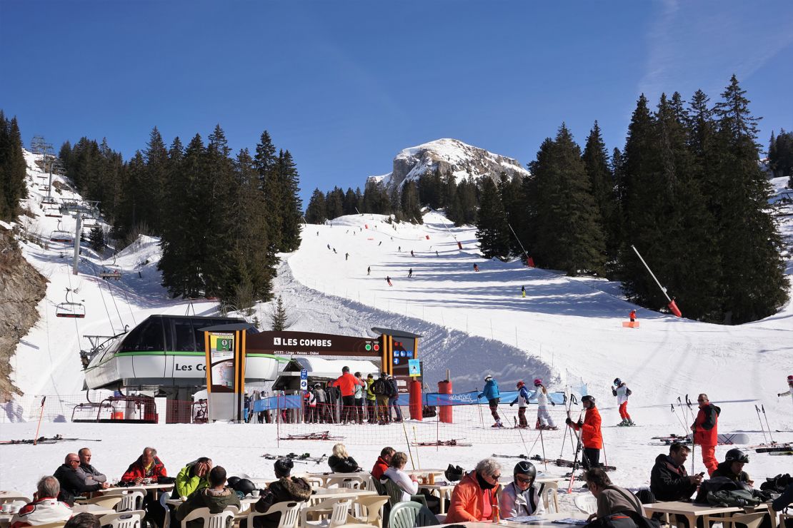 The vast Portes du Soleil ski area connects multiple resorts across Switzerland and France.