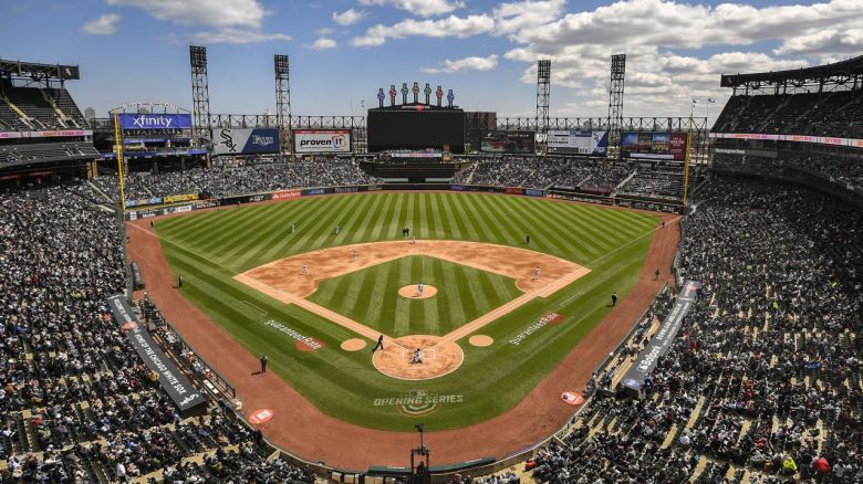 Vista general del Guaranteed Rate Field durante la segunda entrada del partido entre los Chicago White Sox y los Tampa Bay Rays el 16 de abril de 2022.