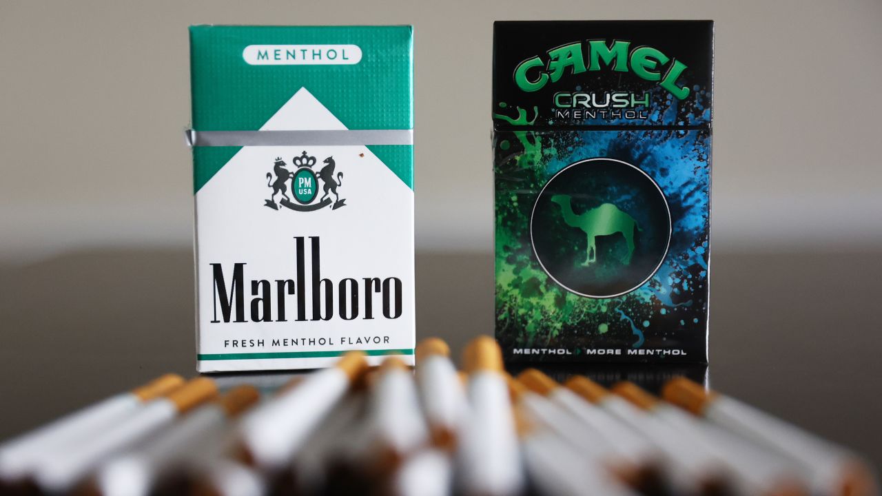 LOS ANGELES, CALIFORNIA - APRIL 28: In this photo illustration, menthol cigarettes sit on a table on April 28, 2022 in Los Angeles, California. The Food and Drug Administration (FDA) is proposing to ban both menthol-flavored cigarettes and flavored cigars in a move hailed by public health experts which could potentially lead to 1.3 million people quitting smoking. (Photo by Mario Tama/Getty Images)