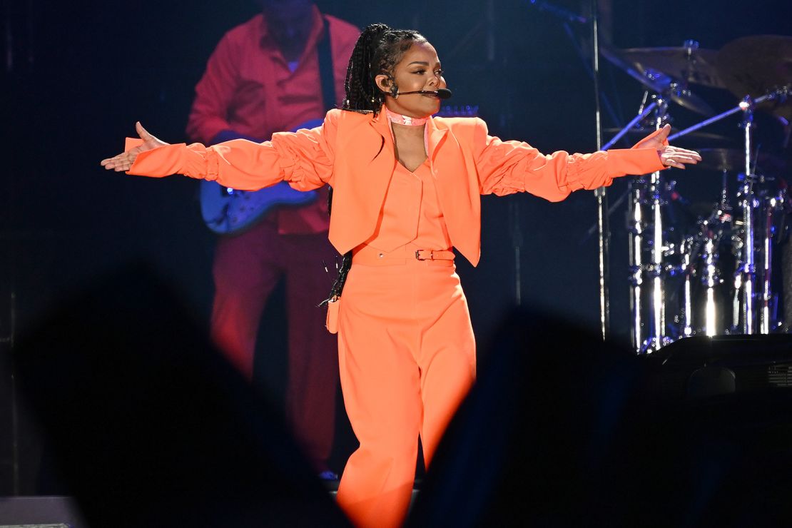 Janet Jackson performing in Louisville in 2022.