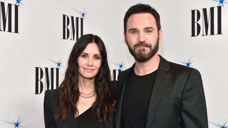 Courteney Cox and Johnny McDaid attend the 70th Annual BMI Pop Awards at Beverly Wilshire, A Four Seasons Hotel on May 10, 2022 in Beverly Hills, California.