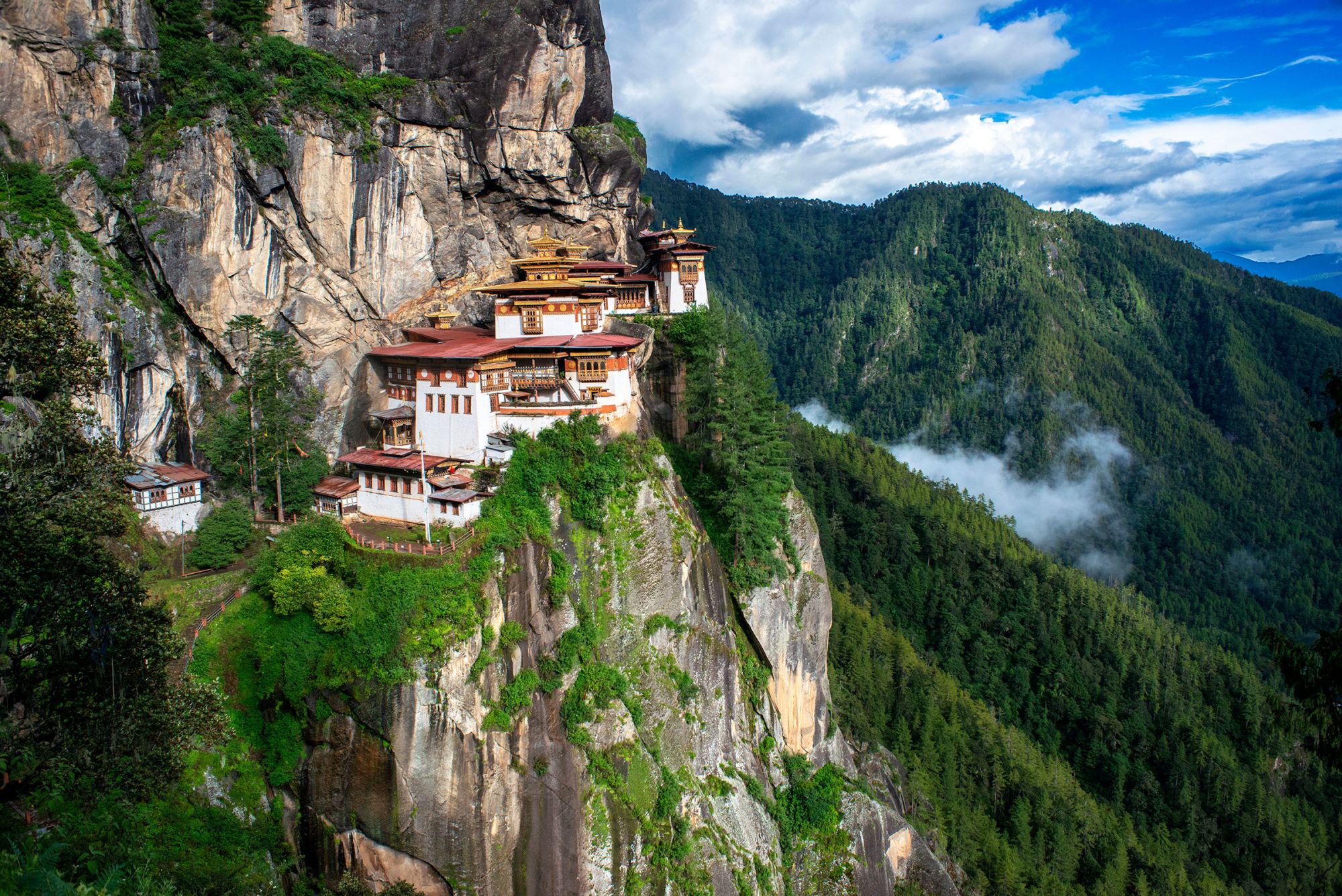 The Tiger's Nest monastery in Paro, Bhutan.