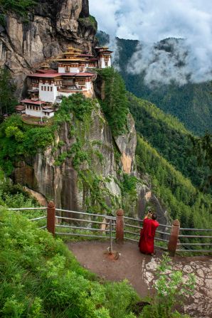 <strong>Majestic mountainside:</strong> Bhutan's most famous attraction is the Tiger's Nest monastery, located outside of Paro.