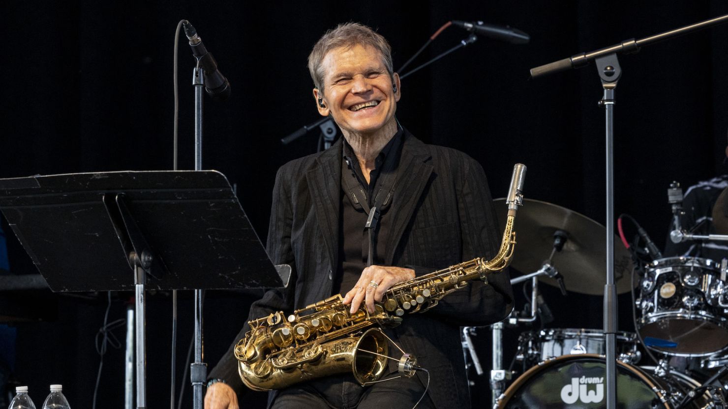 Saxophonist David Sanborn, shown here performing in Michigan in 2022.