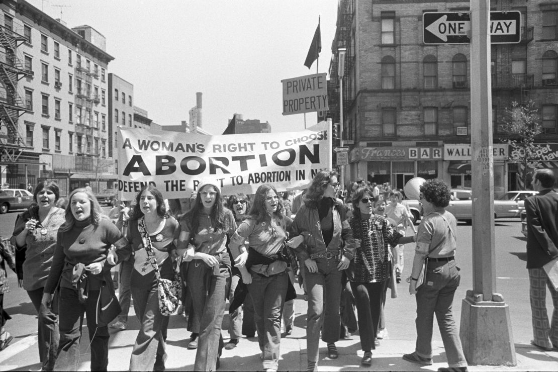 Demonstrators gather against state abortion regulations in New York City, in May 1972. There are fears in Germany that the overturning of Roe v. Wade in 2022 could inspire similar moves in Europe.