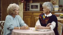 THE GOLDEN GIRLS -- Pictured: (l-r) Betty White as Rose Nylund, Bea Arthur as Dorothy Petrillo Zbornak