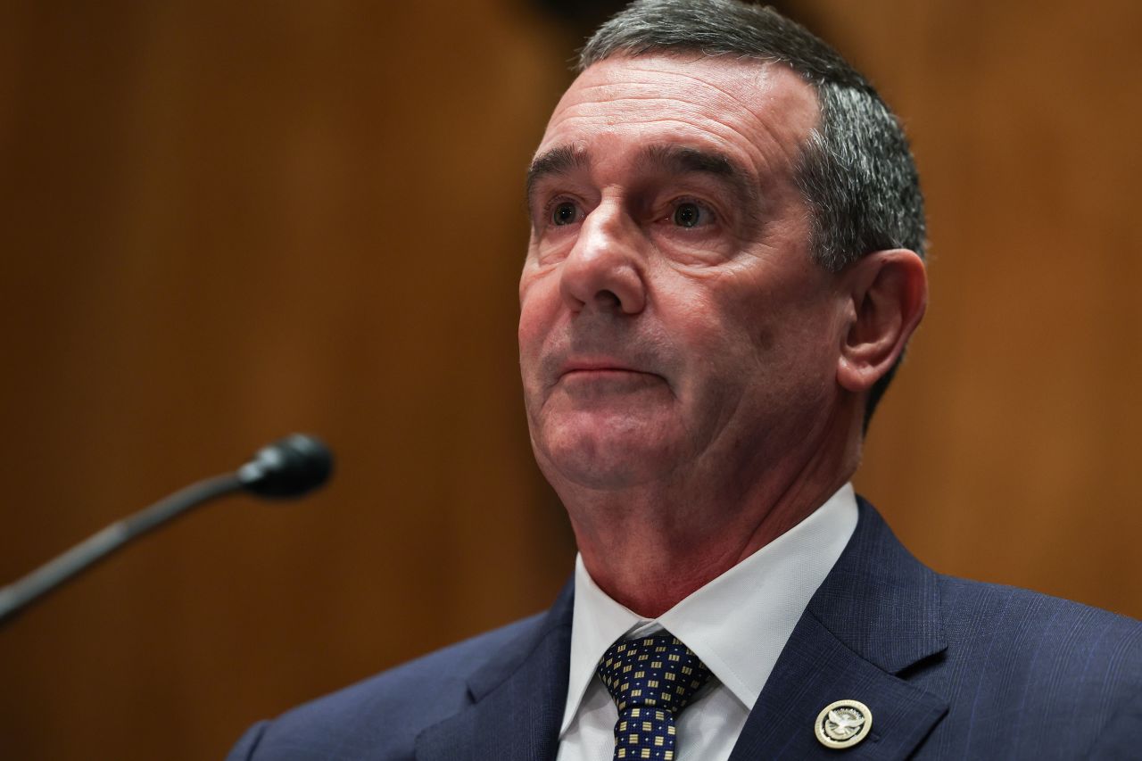 David Pekoske speaks during his confirmation hearing in Washington, DC in 2022.