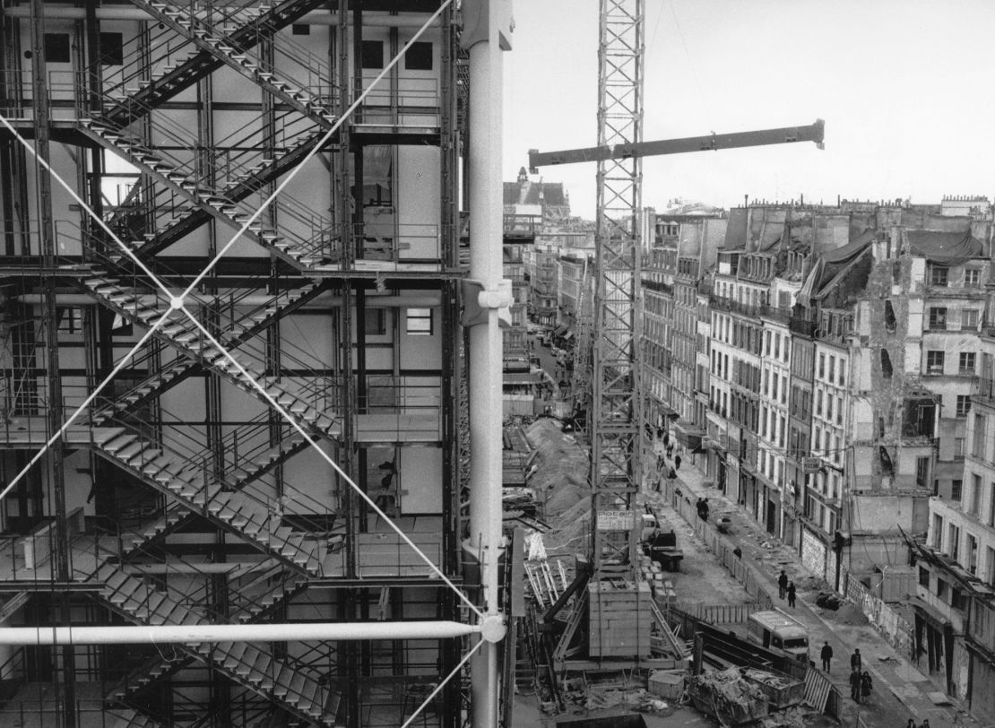 The Pompidou's unusual design created shockwaves when it was built in the 1970s.