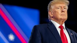 DALLAS, TEXAS - AUGUST 06: Former U.S. President Donald Trump prepares to speak at the Conservative Political Action Conference CPAC held at the Hilton Anatole on August 06, 2022 in Dallas, Texas. CPAC began in 1974, and is a conference that brings together and hosts conservative organizations, activists, and world leaders in discussing current events and future political agendas. (Photo by Brandon Bell/Getty Images)