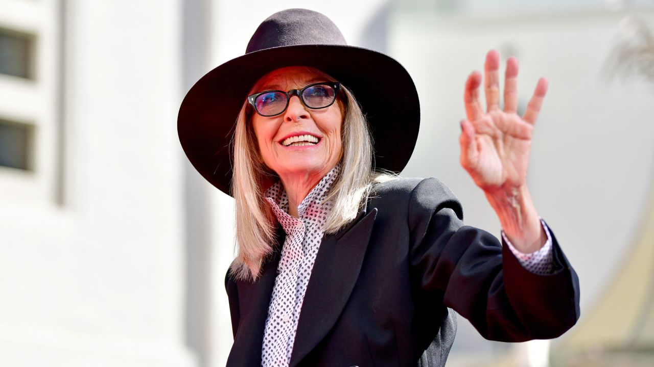 HOLLYWOOD, CALIFORNIA - AUGUST 11: Diane Keaton attends the Handprint and Footprint in Cement Ceremony for Actress Diane Keaton hosted by TCL Chinese Theatre on August 11, 2022 in Hollywood, California. (Photo by Jerod Harris/Getty Images)