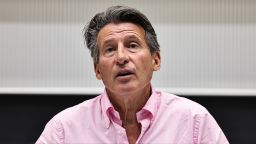 MUNICH, GERMANY - AUGUST 18: Lord Sebastian Coe, World Athletics President makes a keynote speech during the European Athletics Young Leaders Forum at TUM Campus on August 18, 2022 in Munich, Germany. (Photo by Simon Hofmann/Getty Images for European Athletics)