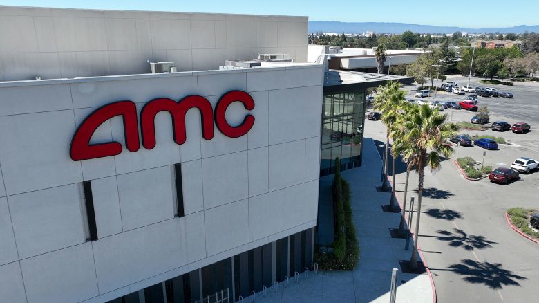The AMC NewPark 12 theatre in Newark, California, in August 2022.