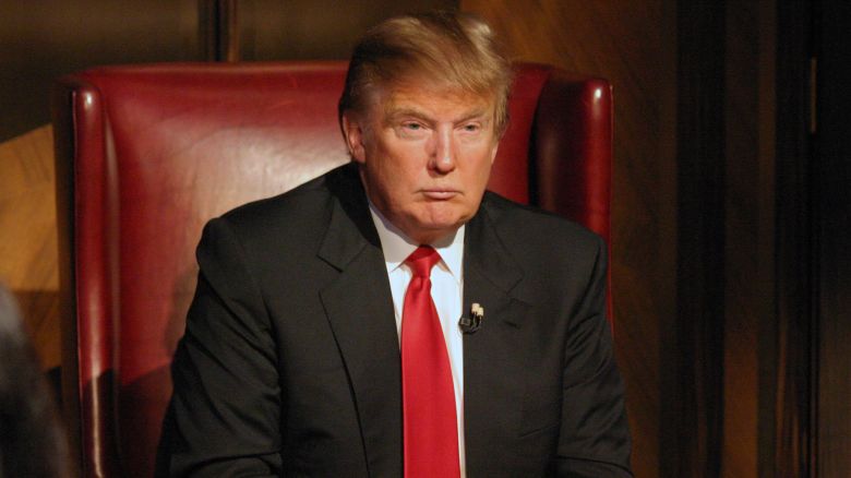 Donald Trump during the season finale of The Celebrity Apprentice on May 10, 2009, in New York City.