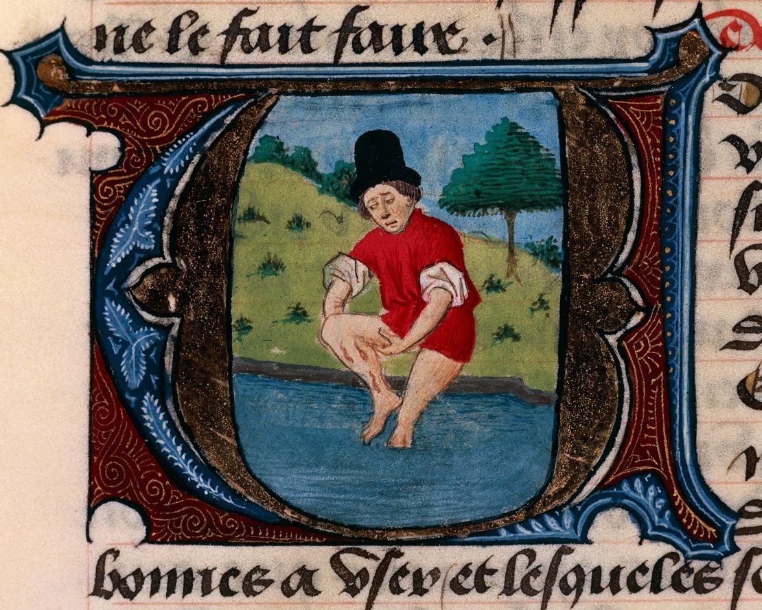 This miniature from the 14th-century Italian manuscript