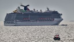 LISBON, PORTUGAL - SEPTEMBER 07: Carnival Pride, a Spirit-class cruise ship operated by Carnival Cruise Line, sails the Tagus River after leaving the Cruises Terminal on September 07, 2022 in Lisbon, Portugal. The number of foreign tourists visiting the country has surpassed during last July COVID-19 pandemic levels. According to Rita Marques, Portuguese Secretary of State for Tourism, Trade and Services, July has seen record tourist numbers, and it has been the hotel sector’s best July ever in terms of overnight stays and guest numbers. Preliminary calculations from the national statistics institute INE show that the number of hotel guests increased from July 2019 by 6.3 percent and 4.8 percent in terms of overnight stays. Rita Marques also emphasized that these figures once again showed that the tourism sector is a vital part of Portuguese economy. The market’s share of overseas holidaymakers was 41.3 percent in July 2021, but in July 2022 went up to 66.3 percent, a percentage that shows that the Portuguese tourism market has bounced back to normal. (Photo by Horacio Villalobos#Corbis/Corbis via Getty Images)