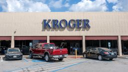 HOUSTON, TEXAS - SEPTEMBER 09: A Kroger grocery store is seen on September 09, 2022 in Houston, Texas. Kroger stock increased six percent as the company has surpassed profit and sales expectations.  (Photo by Brandon Bell/Getty Images)