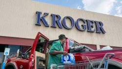 HOUSTON, TEXAS - SEPTEMBER 09: A customer loads his truck after shopping at a Kroger grocery store on September 09, 2022 in Houston, Texas. Kroger stock increased six percent as the company surpassed profit and sales expectations. (Photo by Brandon Bell/Getty Images)