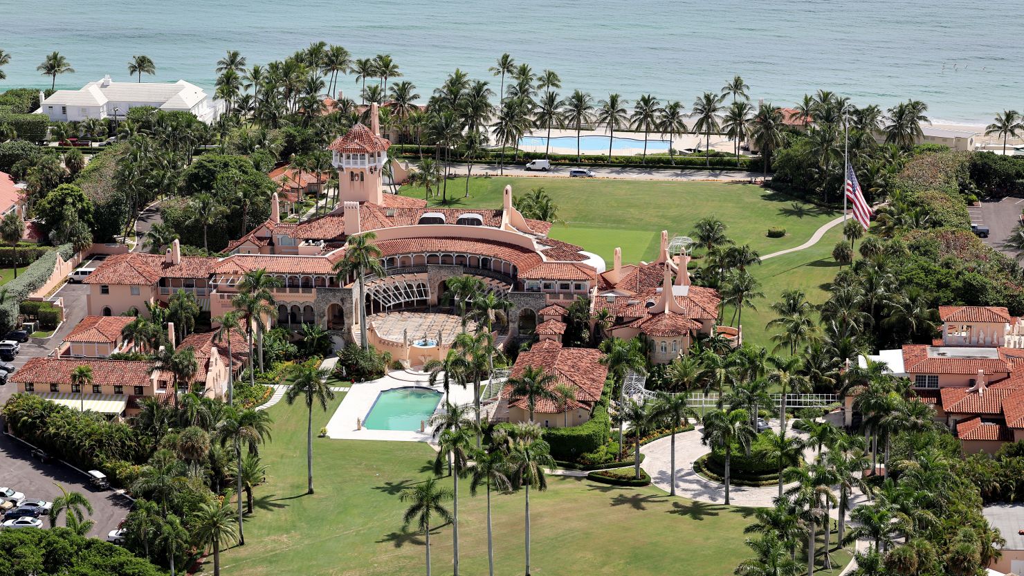 Former President Donald Trump's Mar-a-Lago estate is seen on September 14, 2022, in Palm Beach, Florida.