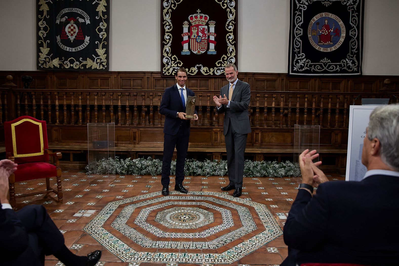 Nadal receives the Camino Real Award from Spain’s King Felipe in September 2022.