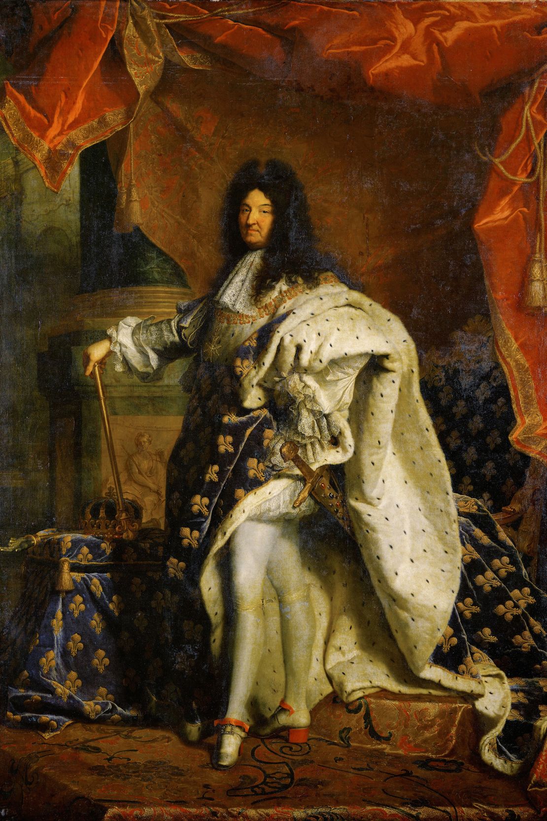 King Louis XIV in red heels is one of the most famous examples in art history.