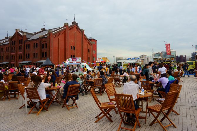 Yokohama's Red Brick Warehouse district has been transformed into a lifestyle area with restaurants, shops and bars.