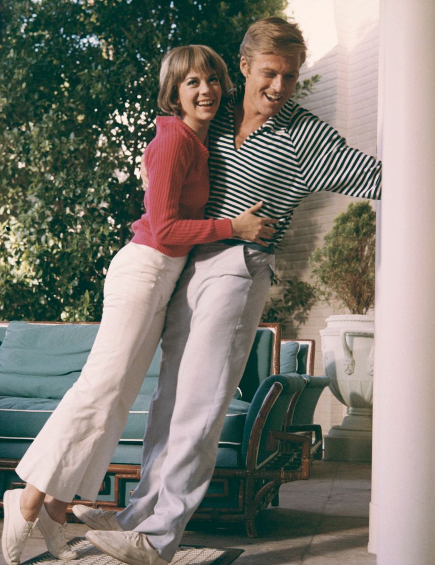 Natalie Wood and Redford filming