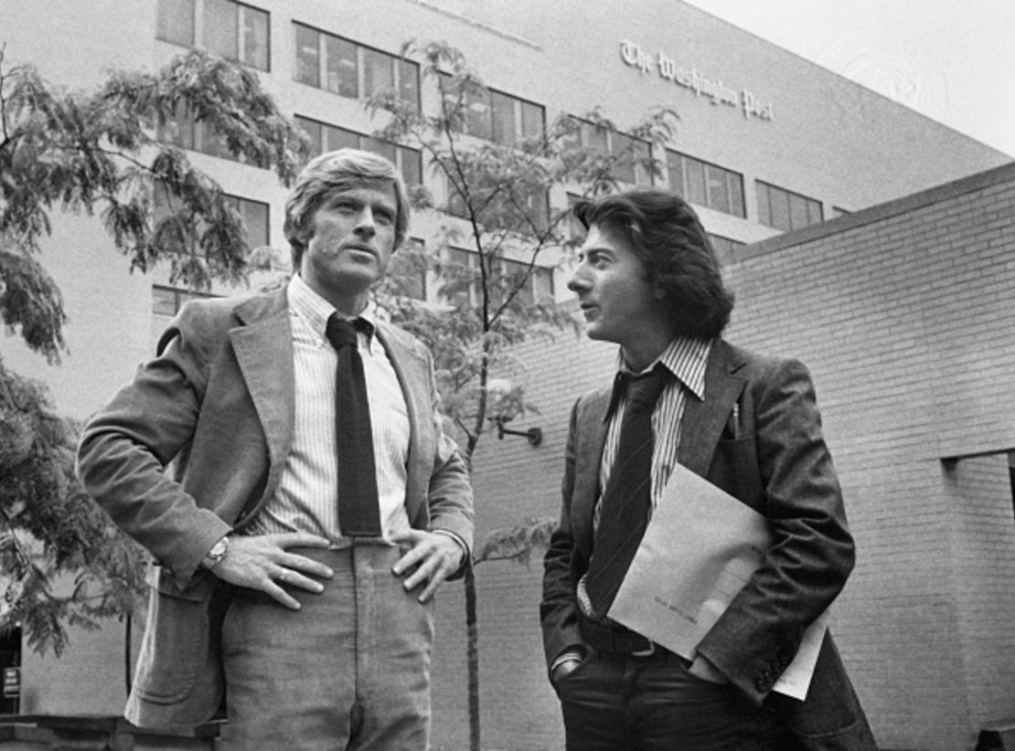 Robert Redford and Dustin Hoffman in "All the President's Men."