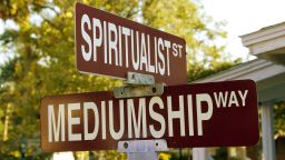 Spiritualism Signs For Streets In Psychic Village Of Cassadaga Florida. (Photo by Education Images/Universal Images Group via Getty Images)