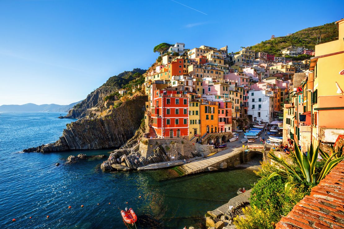 Bianca met Alessandro in the village of Riomaggiore, pictured, part of the Cinque Terre.