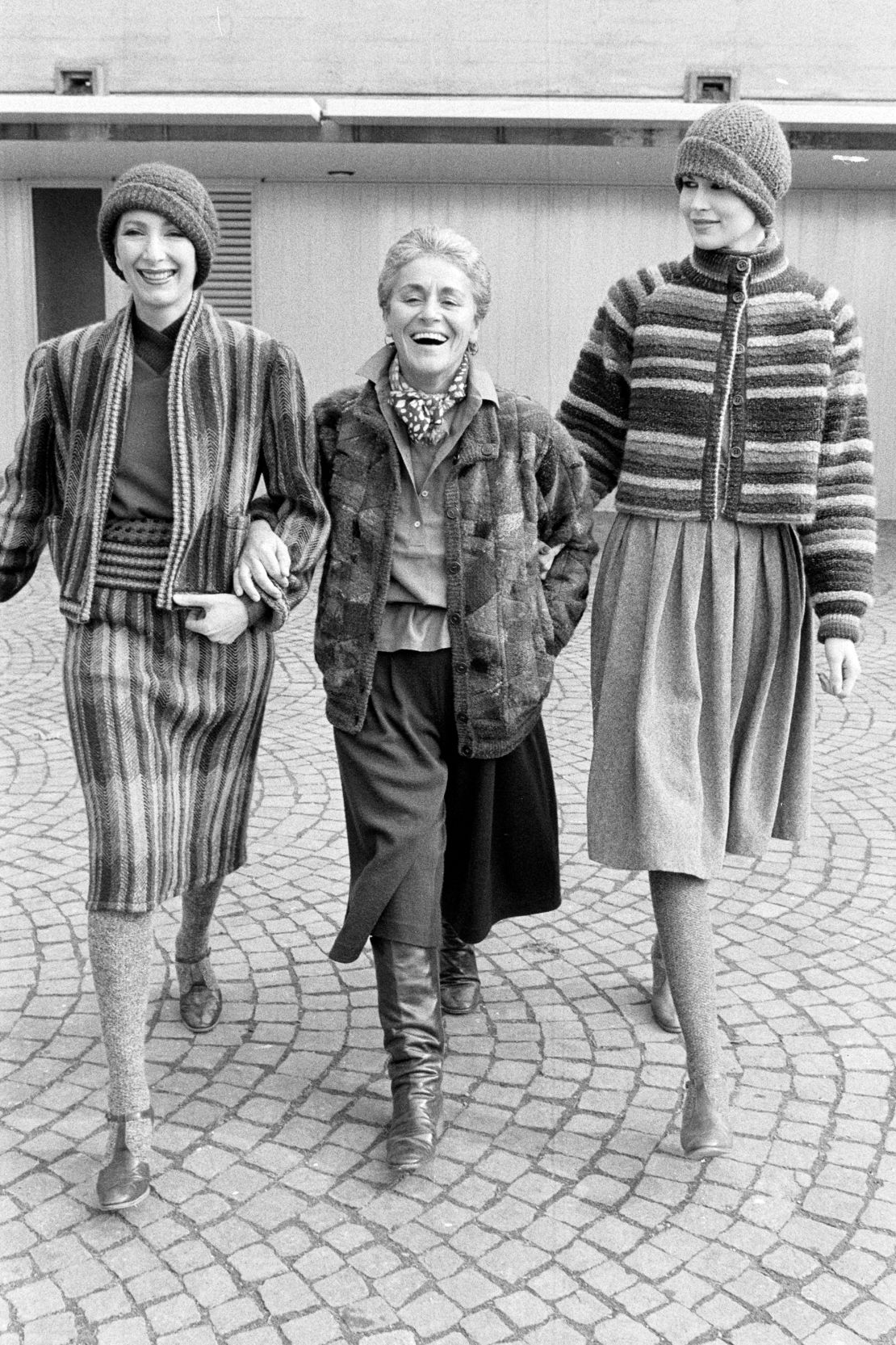 Missoni fitting models for the fall 1980 collection.