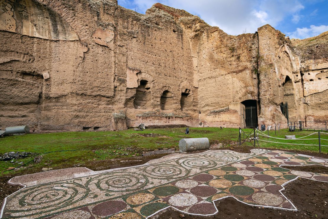 The Baths of Caracalla were built from an estimated 5,000,000 tons of stone.