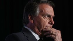 DORAL, FLORIDA - FEBRUARY 03: Far-right former Brazilian President Jair Bolsonaro speaks during the Turning Point USA event at the Trump National Doral Miami resort on February 03, 2023 in Doral, Florida. Bolsonaro has been staying in Orlando since leaving Brazil two days before the inauguration of President Luiz Inácio Lula da Silva. (Photo by Joe Raedle/Getty Images)