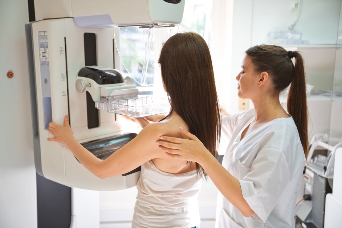 Most women should receive a mammogram beginning at 40 every other year until they reach 74.