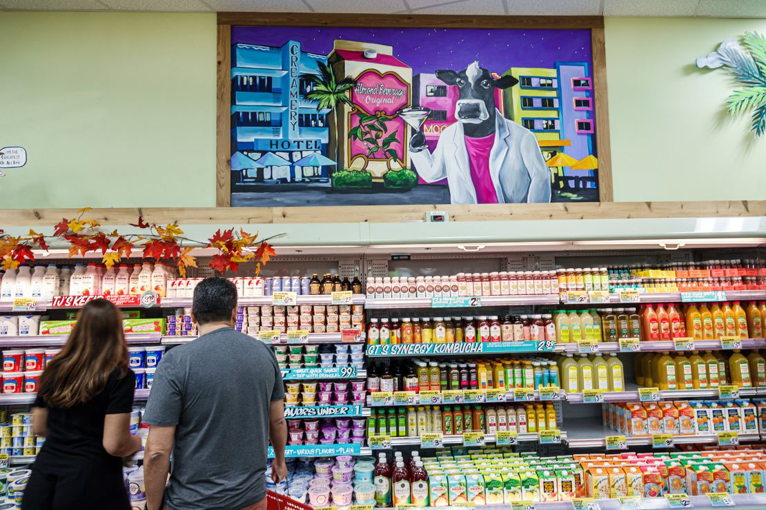 A Miami TJ's store features artwork inspired by the TV show "Miami Vice."