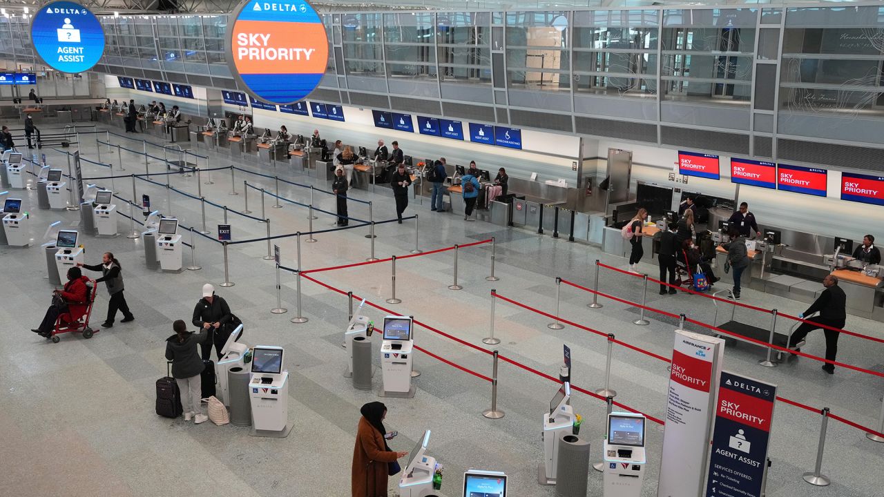 MINNEAPOLIS-ST. PAUL INTERNATIONAL AIRPORT - FEBRUARY 2023: Few passengers made for short lines ahead of an impending snowstorm forecasted to hit the Twin Cities later in the day, Wednesday, Feb. 22, 2023 at MSP Airport Terminal 1. (Photo by Anthony Souffle/Star Tribune via Getty Images)